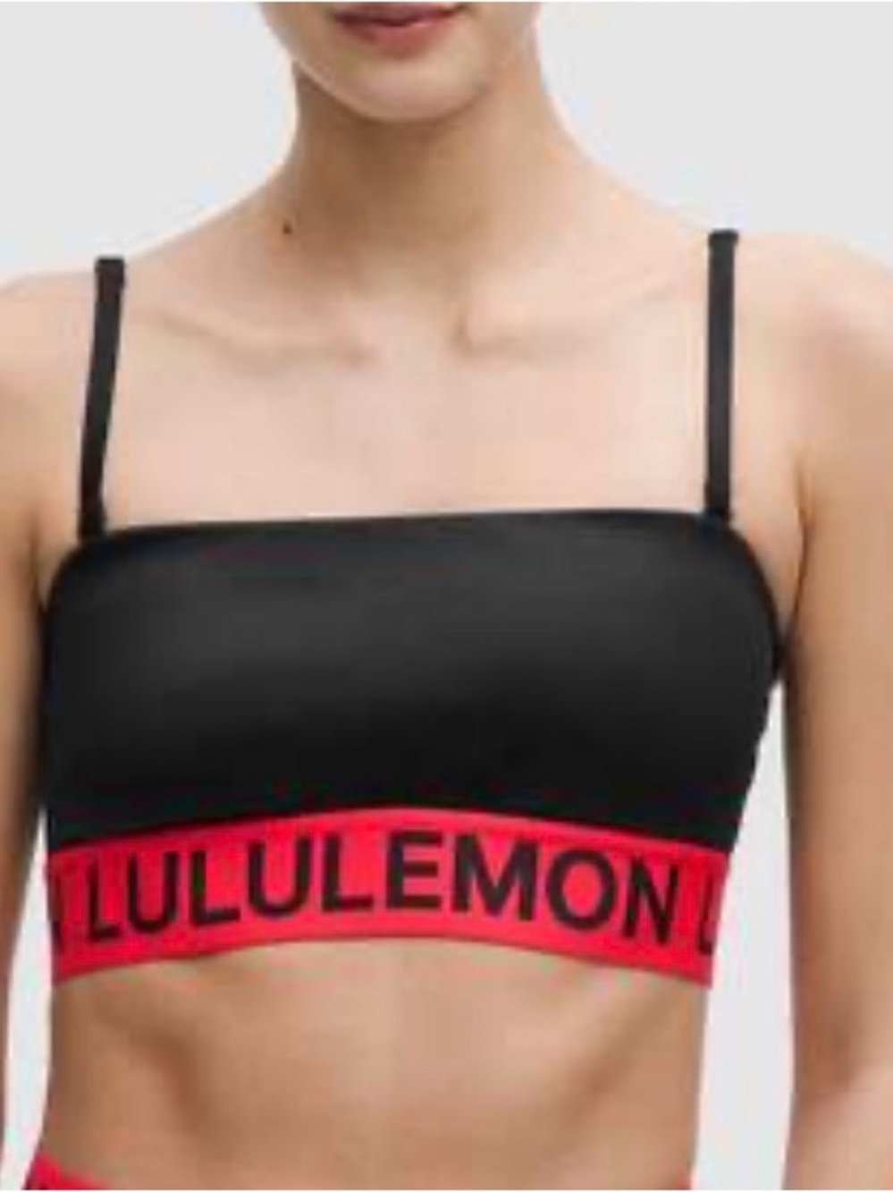 lululemon athletica Black Bralette with Red Logo Band